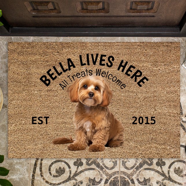 Cavoodle Personalised Dog Lover Doormat (Creator Uploaded)