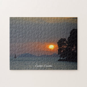 Cavtat, Croatia view of Sunset Holiday Jigsaw Puzzle