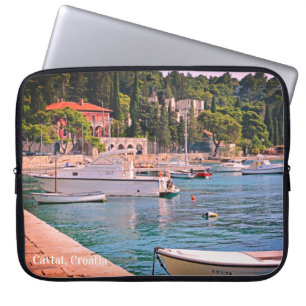 Cavtat, Croatia view of the Water Laptop Sleeve