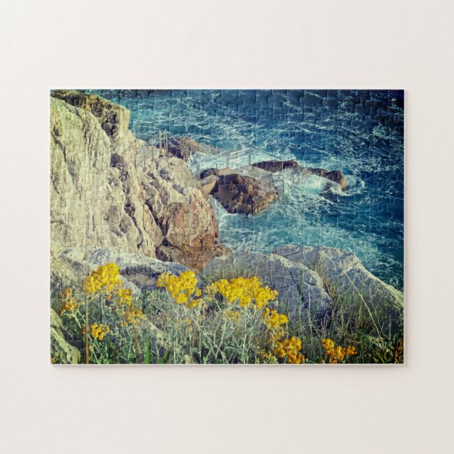 Cavtat Rocky Beach View Jigsaw Puzzle (Horizontal)