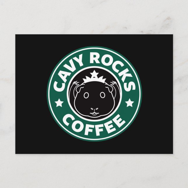 Cavy Rocks Coffee Postcard (Front)