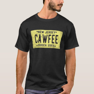Cawfee NJ New Jersey Retro License Plate Need Coff T-Shirt
