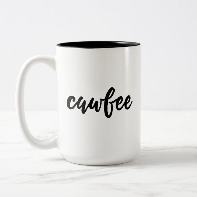 Cawfee Two-Tone Coffee Mug (Left)