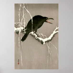 Cawing Crow Shoson Ohara 1930 Poster