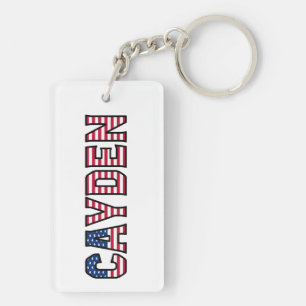 Cayden Name Vorname USA Flagge Anhänger Schlüssel Key Ring