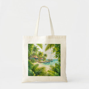 Caye Caulker Tropical Beach Island Tote Bag