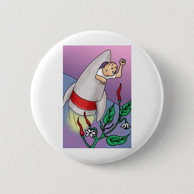 Cayenne Flower Essence 6 Cm Round Badge (Front)