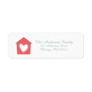 Cayenne Heart House Custom Address Labels