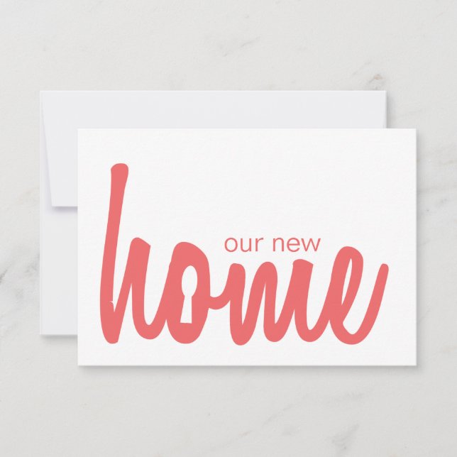 Cayenne & White Home Key Lock Housewarming Invite (Front)
