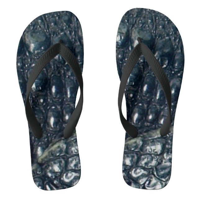 Cayman Crocodile Skin Design Thongs (Footbed)