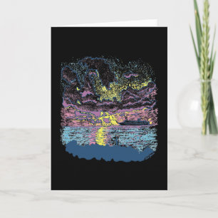 Cayman Cruise Ship At Sunset  Card