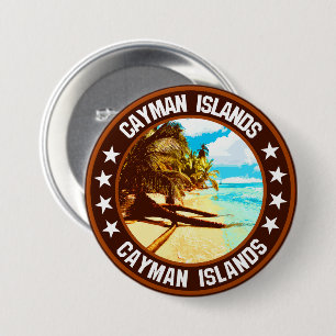Cayman Islands                                     7.5 Cm Round Badge