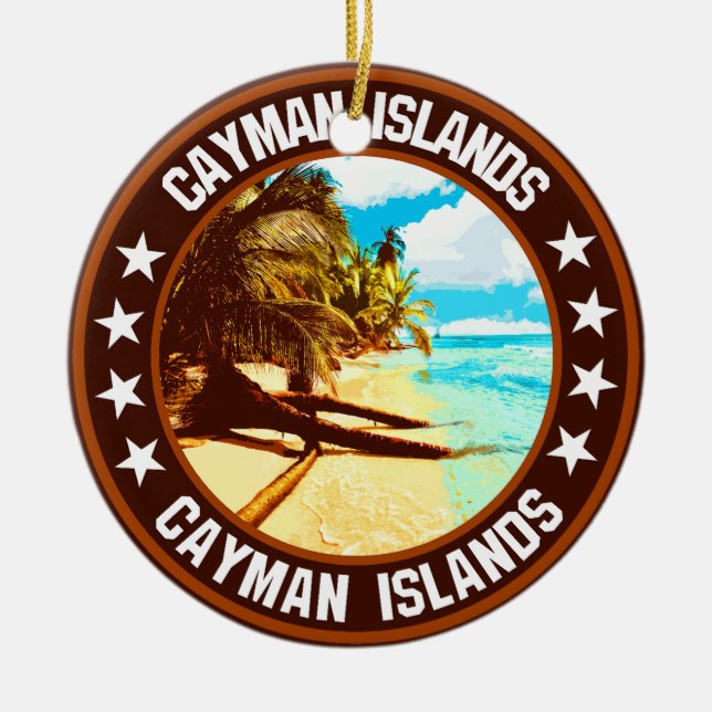 Cayman Islands                                     Ceramic Ornament (Front)