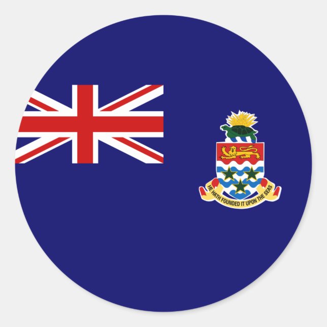cayman islands classic round sticker (Front)