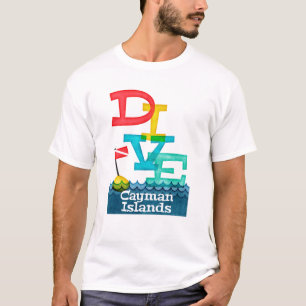 Cayman Islands Dive - Colourful Scuba T-Shirt