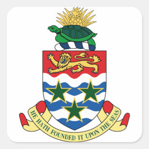 cayman islands emblem square sticker