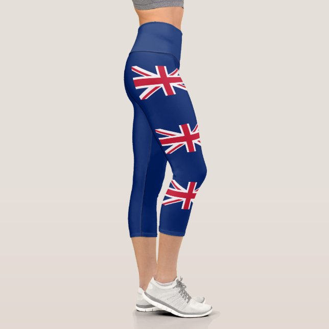 Cayman Islands Flag Capri Leggings (Right)