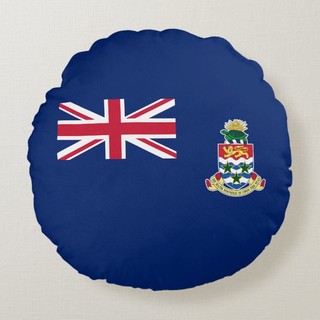 Cayman Islands Flag Round Cushion (Front)