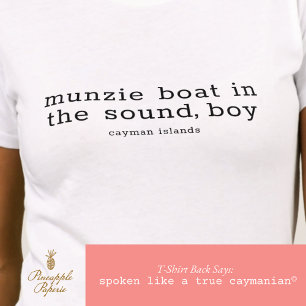 Cayman Islands Folk Song Munzie Boat Personalised T-Shirt