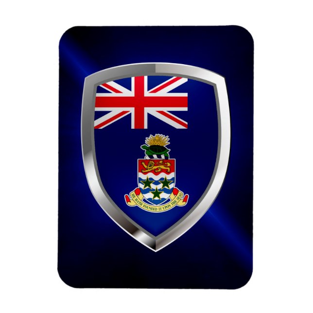 Cayman Islands Mettalic Emblem Magnet (Vertical)