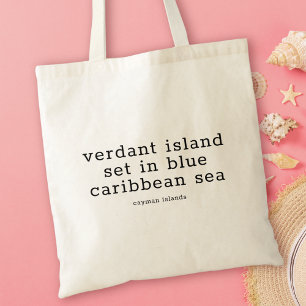 Cayman Islands National Song Verdant Island Tote Bag