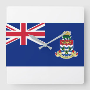 Cayman Islands National World Flag Square Wall Clock
