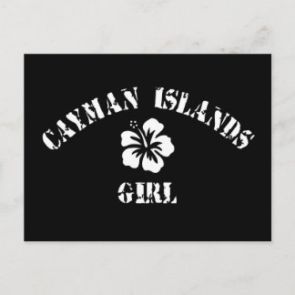 Cayman Islands Pink Girl Postcard