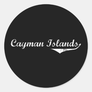 Cayman Islands Revolution Style Classic Round Sticker