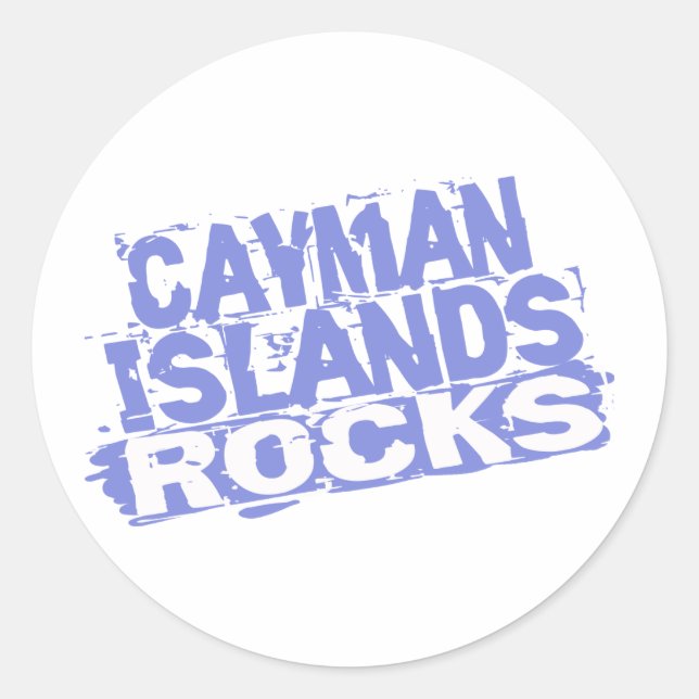 Cayman Islands Rocks Classic Round Sticker (Front)
