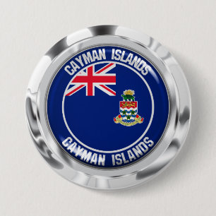 Cayman Islands Round Emblem 7.5 Cm Round Badge