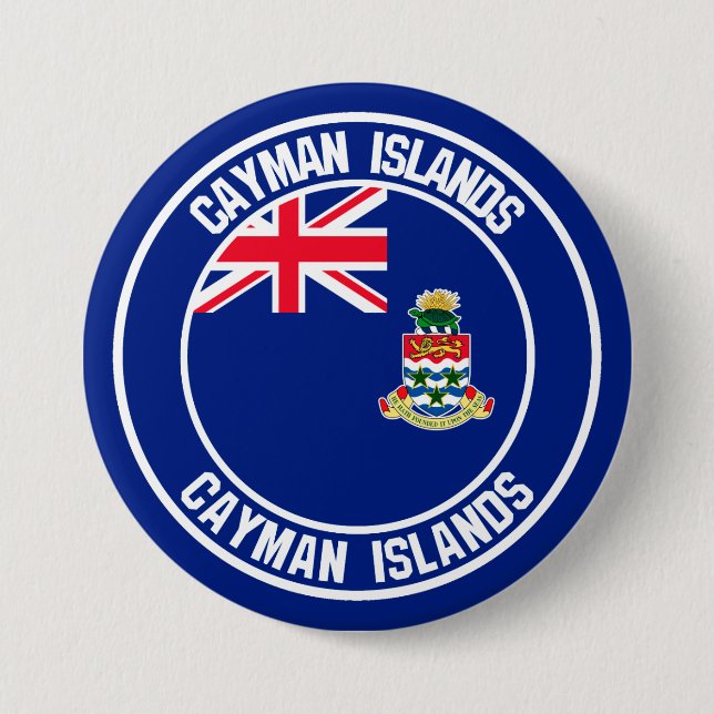 Cayman Islands Round Emblem 7.5 Cm Round Badge (Front)