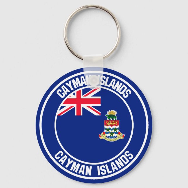 Cayman Islands Round Emblem Key Ring (Front)