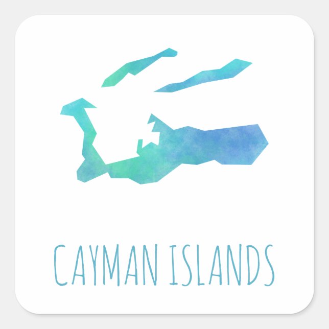 Cayman Islands Square Sticker (Front)