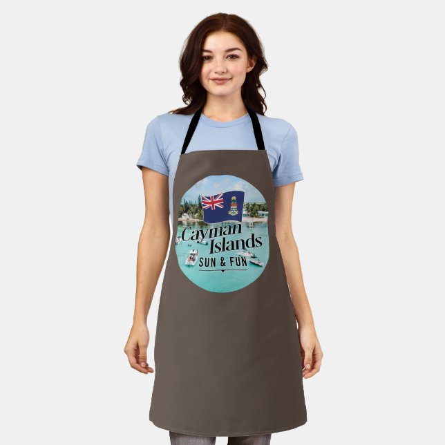 "Cayman Islands Sun & Fun" With Flag Apron (Worn)