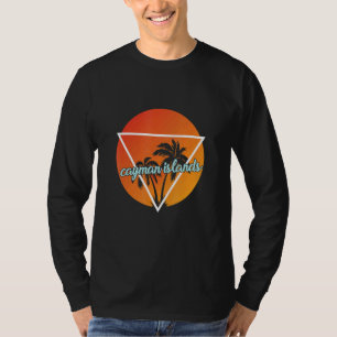 Cayman Islands Sun Shaped Triangle With Palmes T-Shirt