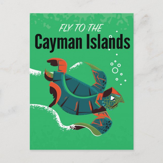 Cayman Islands vintage travel poster Postcard (Front)