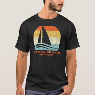 Cayman Islands West Indies Vintage Sailboat Sailin T-Shirt