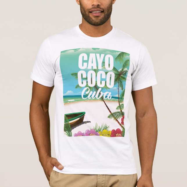 Cayo Coco Cuban beach vacation poster T-Shirt (Front)