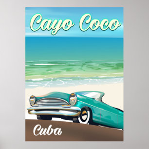 Cayo Coco cuban vacation poster