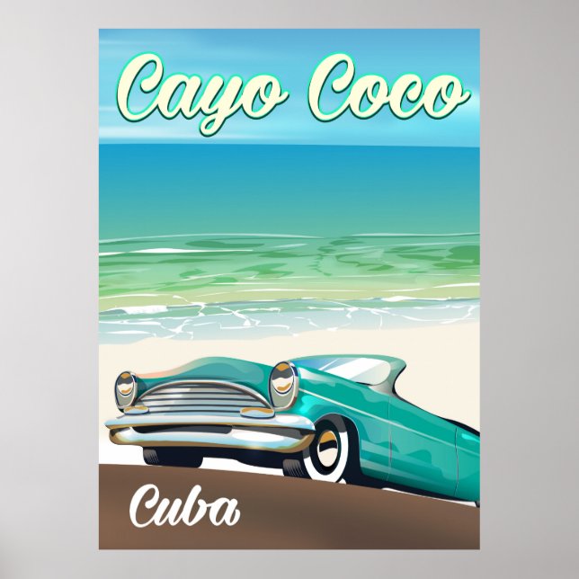 Cayo Coco cuban vacation poster (Front)