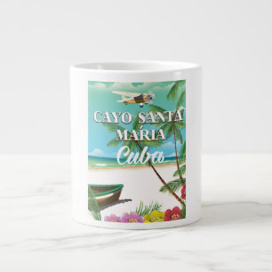 Cayo Santa María Cuban beach vacation poster Large Coffee Mug