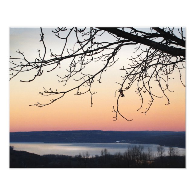 Cayuga Lake at Sunset Photo Print (Front)