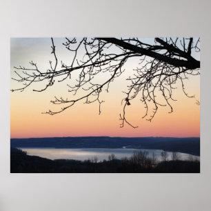 Cayuga Lake at Sunset Poster