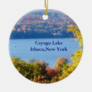 CAYUGA LAKE, ITHACA, N.Y. ornament