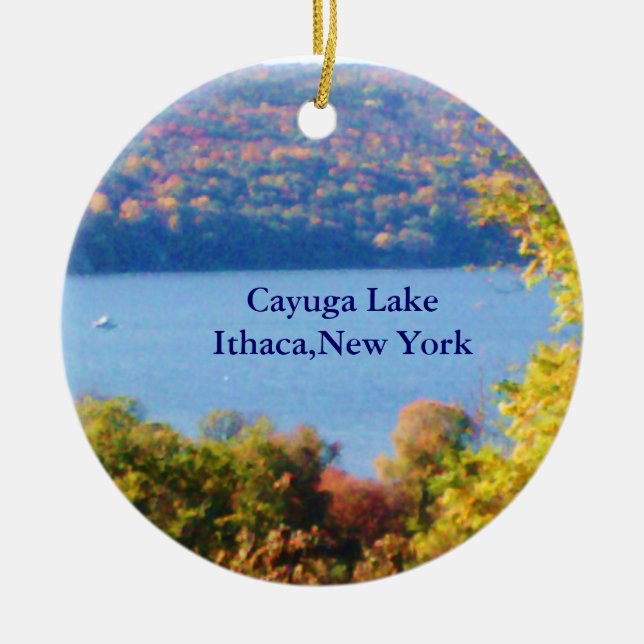 CAYUGA LAKE, ITHACA, N.Y. ornament (Front)