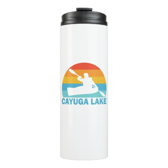 Cayuga Lake New York Kayak Thermal Tumbler (Front)