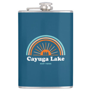 Cayuga Lake New York Rainbow Hip Flask