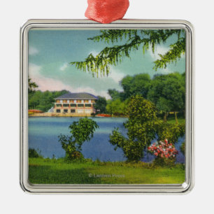 Cazenovia Park View of the Lake and Casino Metal Ornament