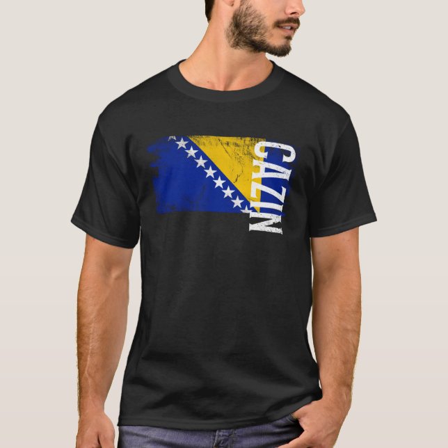 Cazin Bosnia Flag For Bosnian Men Women Kids T-Shirt (Front)