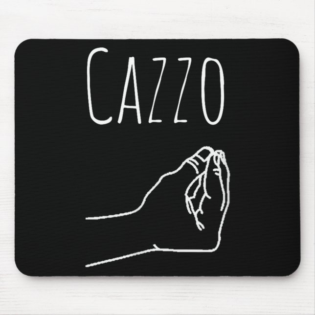 Cazzo Words In Italian Funny Quote Italy Gift  Mouse Pad (Front)